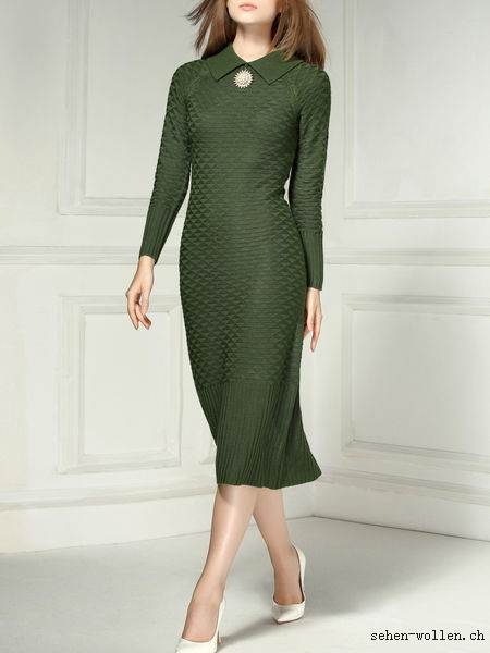 Kleid grün langarm