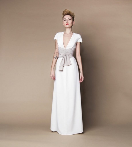 Langes kleid creme