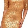 Kleid pailletten gold