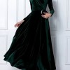 Kleid dunkelgrün langarm