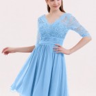 Kleid blau ärmel