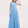 Kleid bodenlang blau