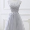 Kleid weiß grau