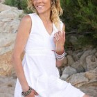 Hippie kleid lang weiß