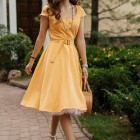 Vintage kleid gelb