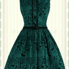 Kleid grün schwarz