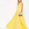 Kleid lang gelb