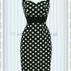 Kleid mit punkten schwarz weiß