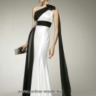 Kleid schwarz weiß langarm