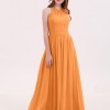 Kleid orange lang